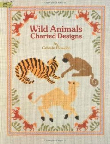 画像1: Wild Animals Charted Designs (Dover Embroidery, Needlepoint)　野生動物のクロスステッチ (1)